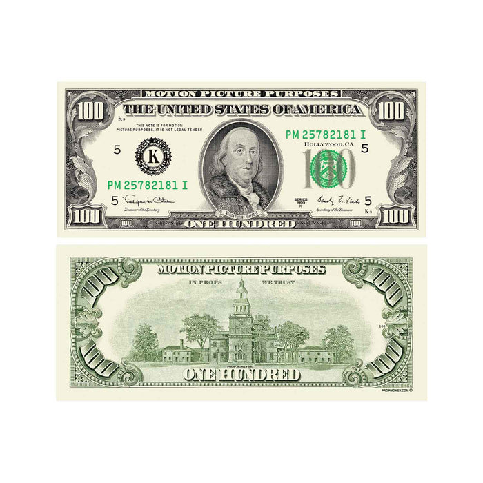 $20|$50|$100 $1,500 1990 Series Prop Money Bills Mix - Prop Money Inc.