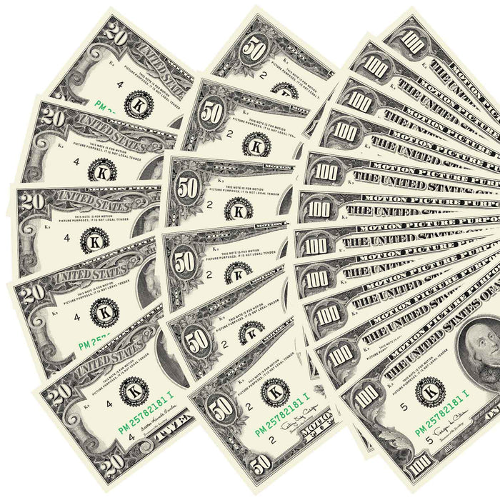 $1,500 prop money mix with 1990 series bills