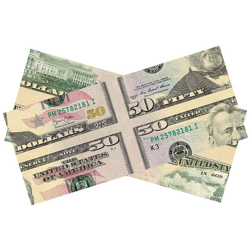 $50 mis-made double-sided bill for magicians