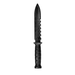 Serrated Spine Poly Training Knife with 8.5 Inch Drop Point Blade and Leather Wrapped Textured Handle Prop - Prop Money Inc.