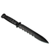 Serrated Spine Poly Training Knife with 8.5 Inch Drop Point Blade and Leather Wrapped Textured Handle Prop - Prop Money Inc.
