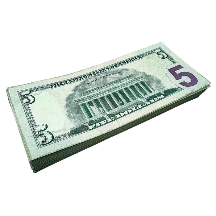 $5 Close-Up ✔️RealAged™ New Series Bills – Realistic Hero Prop Money - Prop Money Inc.