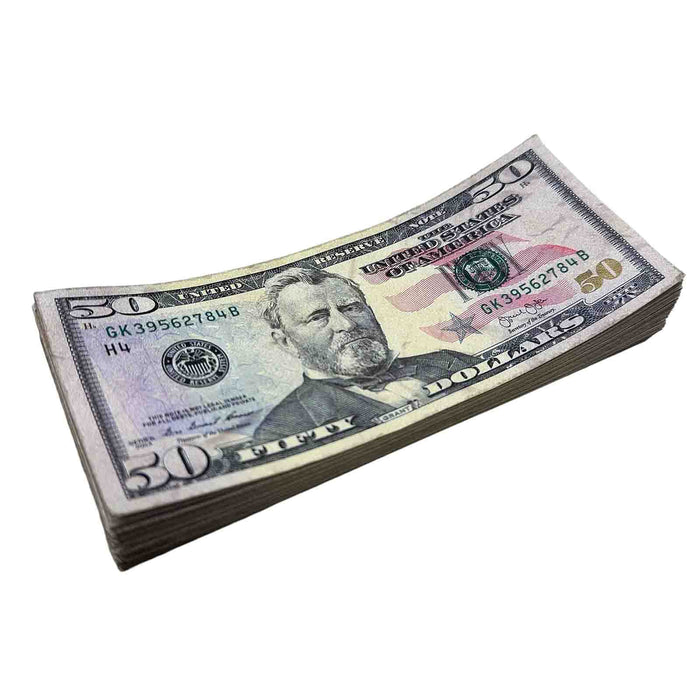 $50 Close-Up ✔️RealAged™ New Series Bills – Realistic Hero Prop Money - Prop Money Inc.