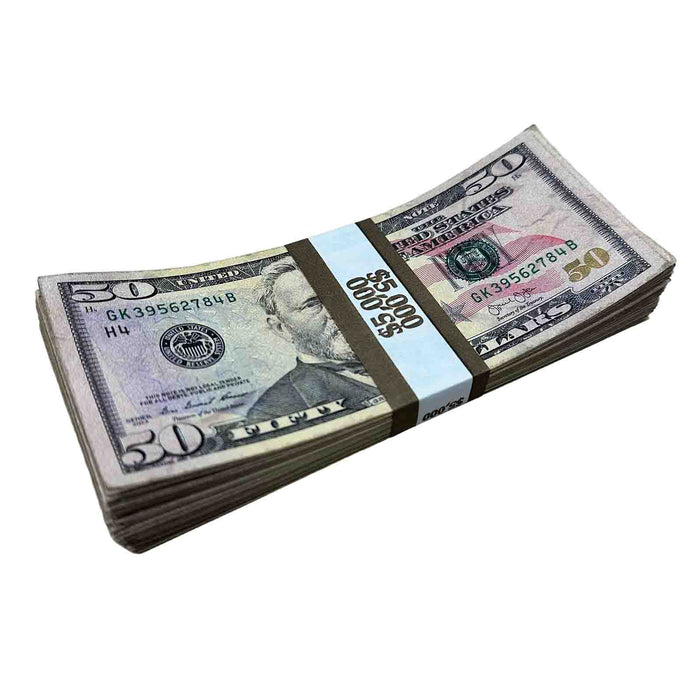 $50 Close-Up ✔️RealAged™ New Series Bills – Realistic Hero Prop Money - Prop Money Inc.