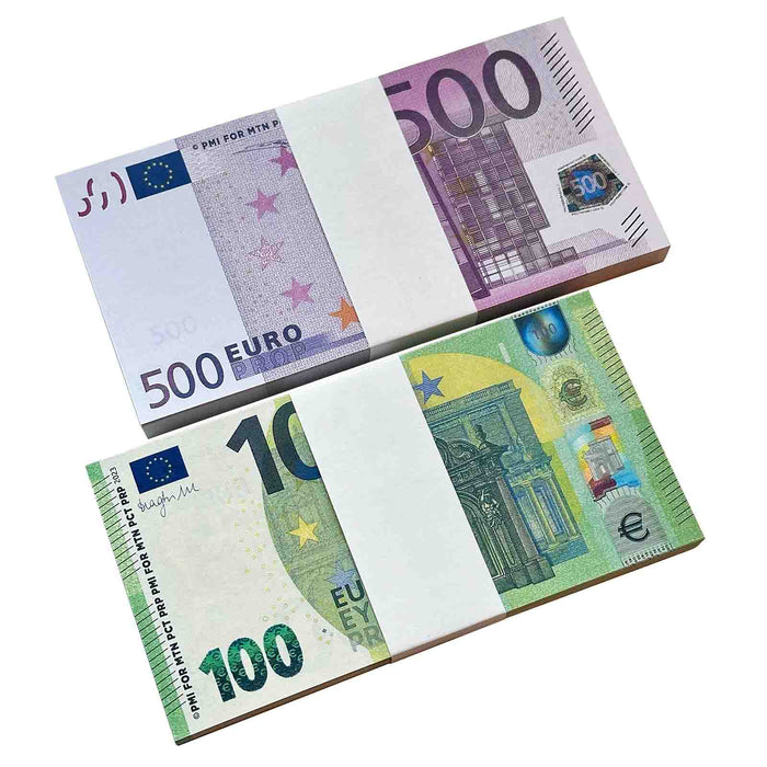 €100|€500 Prop Euro Banknote Stacks