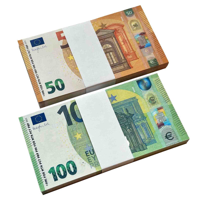 €50|€100 Prop Euro Banknote Stacks