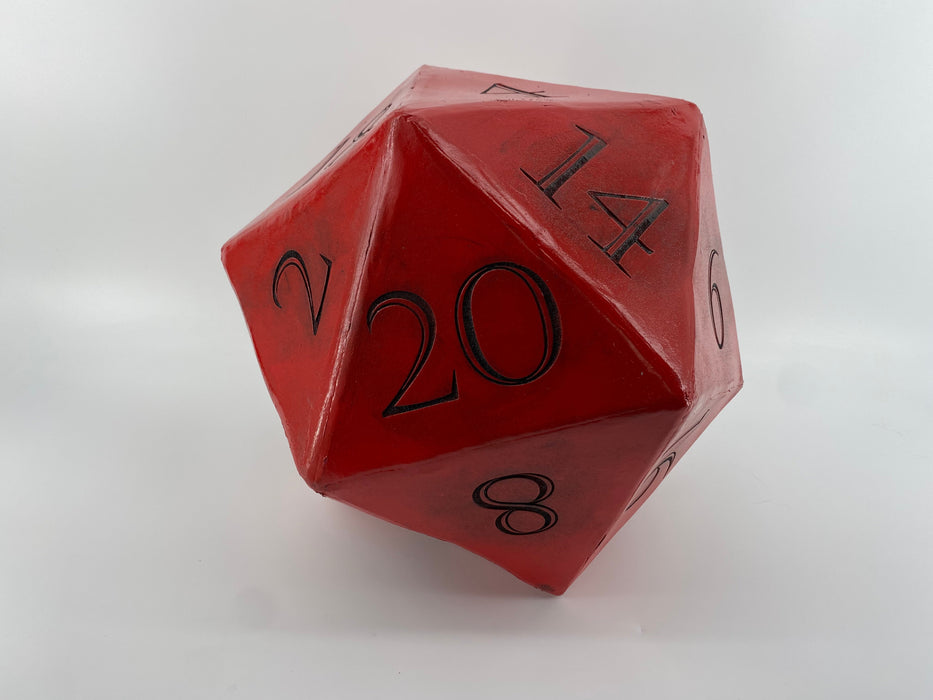Giant D20 Die 10" Tall Display Prop - Prop Money Inc.