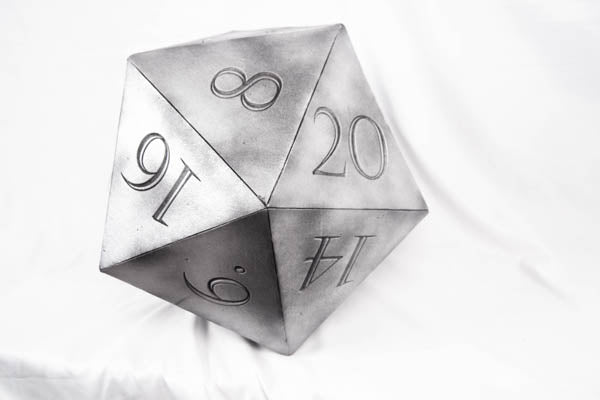 Giant D20 Die 10" Tall Display Prop - Prop Money Inc.