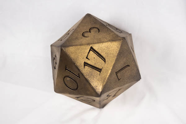 Giant D20 Die 10" Tall Display Prop - Prop Money Inc.