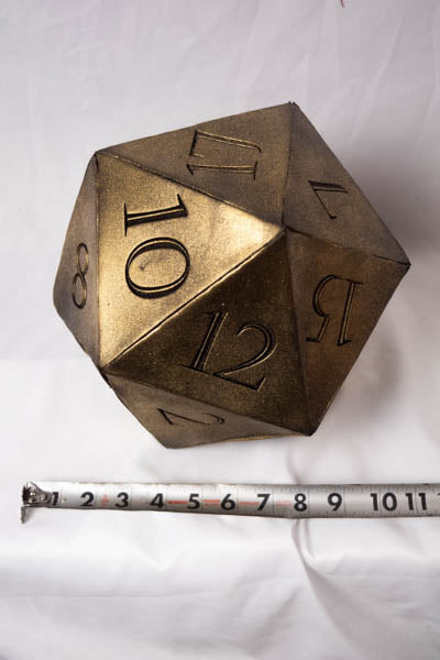 Giant D20 Die 10" Tall Display Prop - Prop Money Inc.