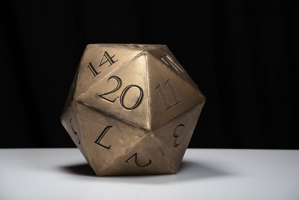 Giant D20 Die 10" Tall Display Prop - Prop Money Inc.