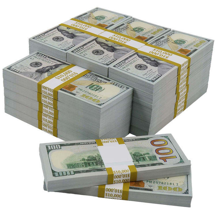 $250,000 New Series Blank Filler Prop Money Stacks - Prop Money Inc.