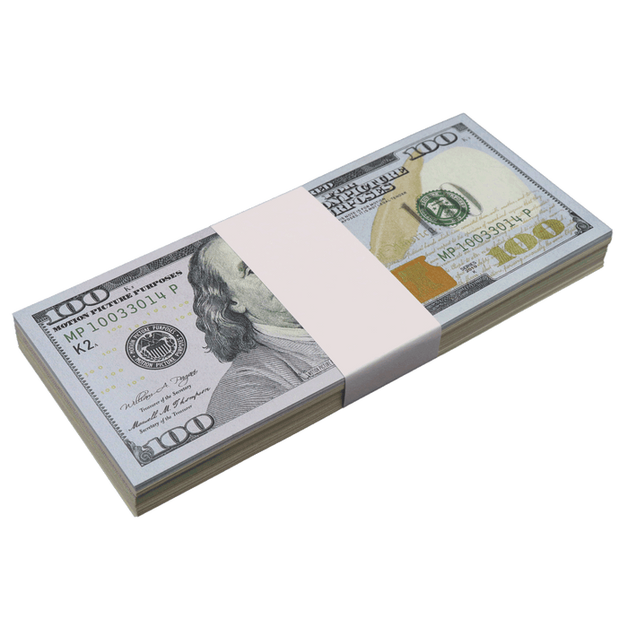 All Denomination Full Print New Series Mixed Bills Stack - PropMoney.com