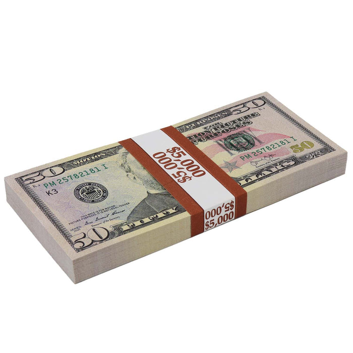 $5,000 Full Print New Series Prop Money Stack - Prop Money Inc.