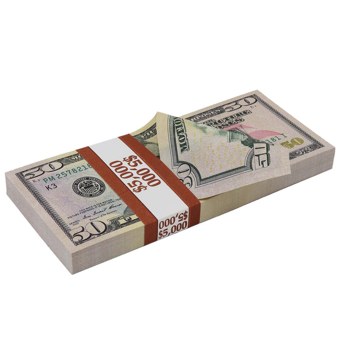 $5,000 Full Print New Series Prop Money Stack - Prop Money Inc.