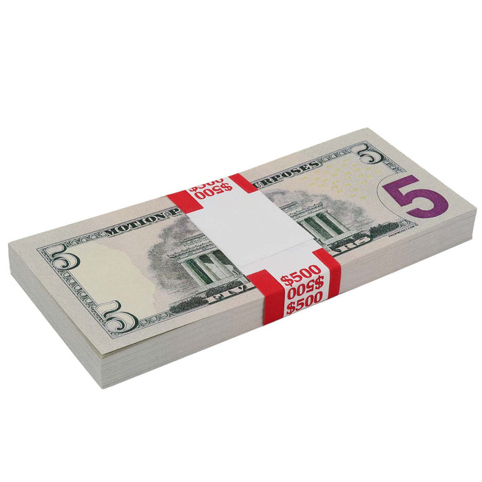 $500 Full Print New Series Prop Money Stack - Prop Money Inc.