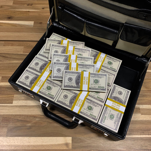 $500,000 2000 Series Blank Filler Stacks Briefcase - PropMoney.com