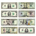Board game play money set with multiple denominations and realistic designs