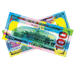 Stack of chroma colored novelty bills for displays photography and events